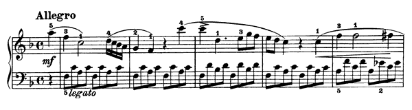 Sonatina Op. 38 No. 3  in F Major by Clementi piano sheet music