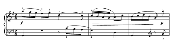 Allegro   in G Major by Bach piano sheet music