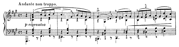 Nocturne Op. 22 No. 3  in F-sharp Minor by Cui piano sheet music