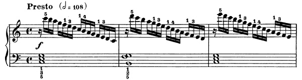 Study Op. 299 No. 1  in C Major by Czerny piano sheet music