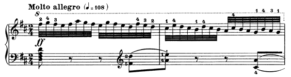 Study Op. 299 No. 24  in D Major by Czerny piano sheet music