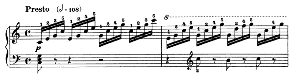 Study Op. 299 No. 3  in C Major by Czerny piano sheet music