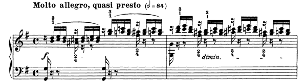 Study Op. 299 No. 38  in G Major by Czerny piano sheet music