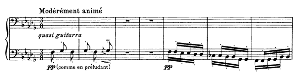 La sérénade interrompue   by Debussy piano sheet music