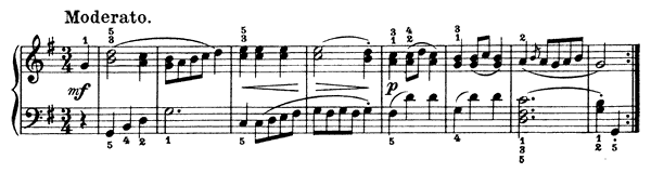 Minuet   in G Major by Dussek piano sheet music