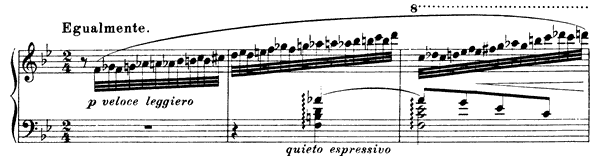 5. Etude: Egualmente  S . 137 No. 5  in B-flat Major by Liszt piano sheet music
