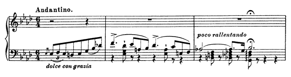 9. Etude: Andantino  S . 137 No. 9  in A-flat Major by Liszt piano sheet music