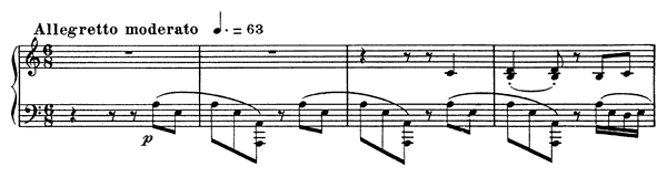 Barcarolle 10 Op. 104 No. 2  in A Minor by Fauré piano sheet music