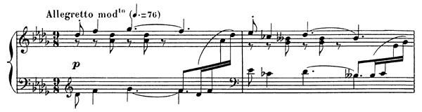 Barcarolle 8 Op. 96  in D-flat Major by Fauré piano sheet music