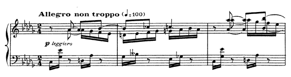 Impromptu 4 Op. 91  in D-flat Major by Fauré piano sheet music