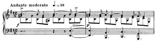 Nocturne 12 Op. 107  in E Minor by Fauré piano sheet music