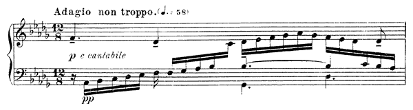 Nocturne 8 Op. 84 No. 8  in D-flat Major by Fauré piano sheet music