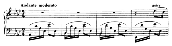 Romance sans paroles Op. 17   No. 3  in A-flat Major by Fauré piano sheet music