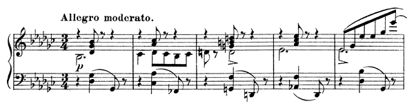 Waltz-Caprice 3 Op. 59  in G-flat Major by Fauré piano sheet music