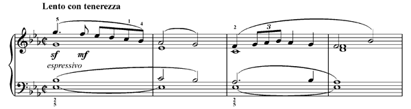 Lento con tenerezza Op. 1 No. 6  in E-flat Major by Granados piano sheet music