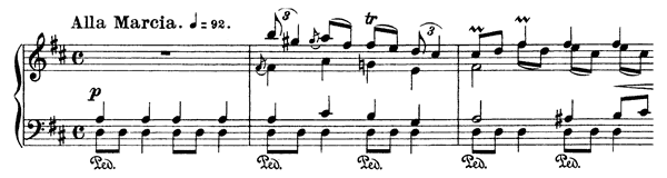 3. Bridal March from Telemark Op. 72 No. 3  in D Major by Grieg piano sheet music