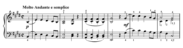 Watchman's Song Op. 12 No. 3  in E Major by Grieg piano sheet music