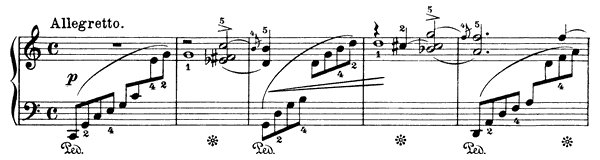 Melodie Op. 38 No. 3  in C Major by Grieg piano sheet music
