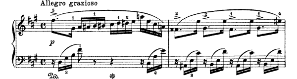 Butterfly Op. 43 No. 1  in A Major by Grieg piano sheet music