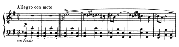 Valse - Impromptu Op. 47 No. 1  in E Minor by Grieg piano sheet music