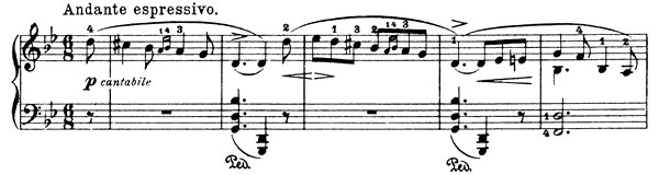 Shepherd's Boy Op. 54 No. 1  in G Minor by Grieg piano sheet music