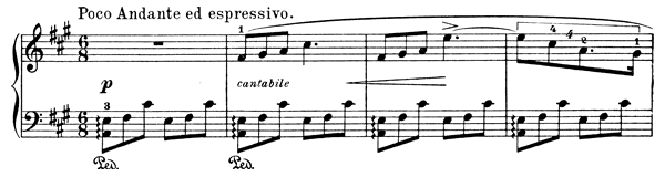 Phantom Op. 62 No. 5  in A Major by Grieg piano sheet music