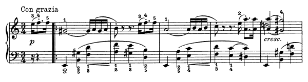 3. Piano Piece - mazurka Op. 1 No. 3  in A Minor by Grieg piano sheet music