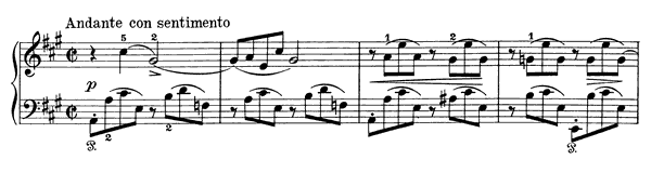 4. Poetic Tone-Picture Op. 3 No. 4  in A Major by Grieg piano sheet music