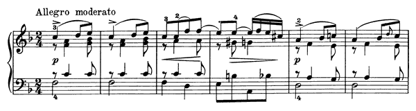 5. Poetic Tone-Picture Op. 3 No. 5  in F Major by Grieg piano sheet music
