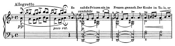 The Princess Op. 41 No. 5  in D Minor by Grieg piano sheet music
