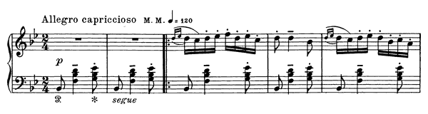 Scherzo-Impromptu Op. 73 No. 2  in B-flat Major by Grieg piano sheet music