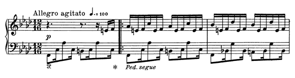5. Study (Hommage à Chopin) Op. 73 No. 5  in F Minor by Grieg piano sheet music