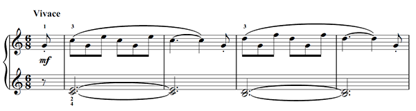 The Rocking Horse   in C Major by Gurlitt piano sheet music
