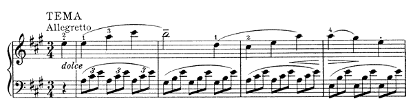 Arietta with Variations -  Hob. XVII:  2 in A Major by Haydn