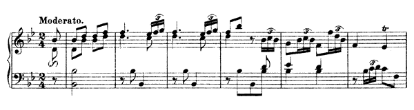 Sonata L. 11 Hob. XVI:  2  in B-flat Major by Haydn piano sheet music