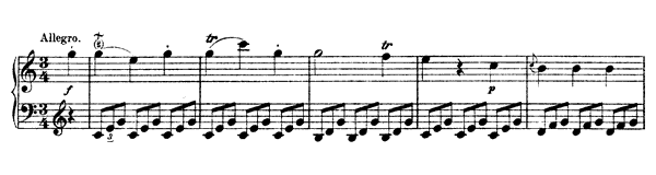 Sonata L. 14 Hob. XVI:  3  in C Major by Haydn piano sheet music