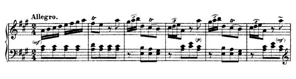 Sonata L. 8 Hob. XVI:  5  in A Major by Haydn piano sheet music