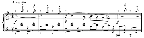 2. Gentle Reproach Op. 138 No. 2  in F Major by Heller piano sheet music