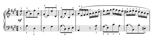 La Lutine   in A Major by Kirnberger piano sheet music