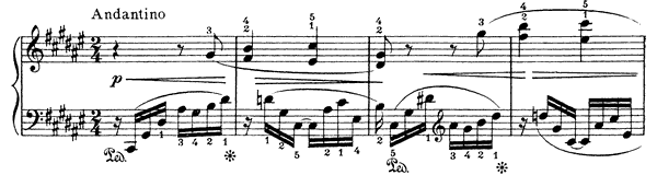 Berceuse Op. 11 No. 1  in F-sharp Major by Liapunov piano sheet music