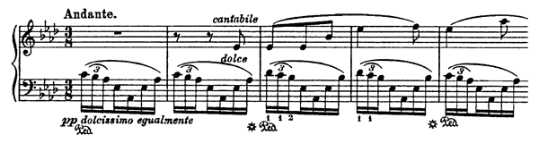 Le lac de Wallenstadt  S . 156/2a  in A-flat Major by Liszt piano sheet music