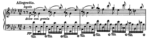 Au bord d'une source  S . 156/2b  in A-flat Major by Liszt piano sheet music
