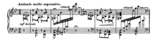 Andante molto espressivo  S . 156/8b  in G Minor by Liszt piano sheet music
