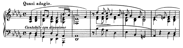 4. Consolation: Quasi adagio  S . 172 No. 4  in D-flat Major by Liszt piano sheet music