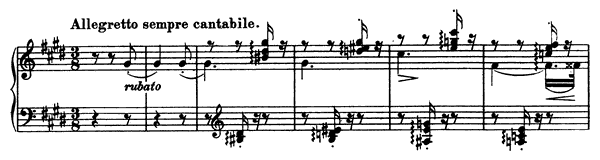 Consolation: Allegretto sempre cantabile  S . 172 No. 6  in E Major by Liszt piano sheet music