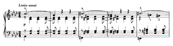 2. Lento assai  S . 192 No. 2  in A-flat Major by Liszt piano sheet music