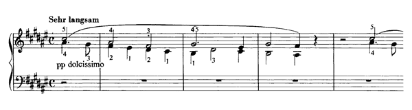 Sehr langsam  S . 192 No. 3  in F-sharp Major by Liszt piano sheet music