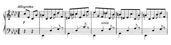 Ländler in A-flat  S . 211  in A-flat Major by Liszt piano sheet music