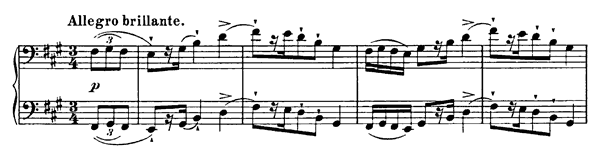 Mazurka brillante  S . 221  in A Major by Liszt piano sheet music