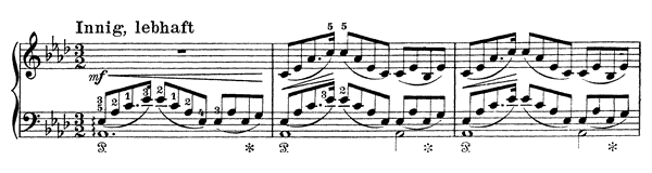 Schumann: Widmung  S . 566  in A-flat Major by Liszt piano sheet music